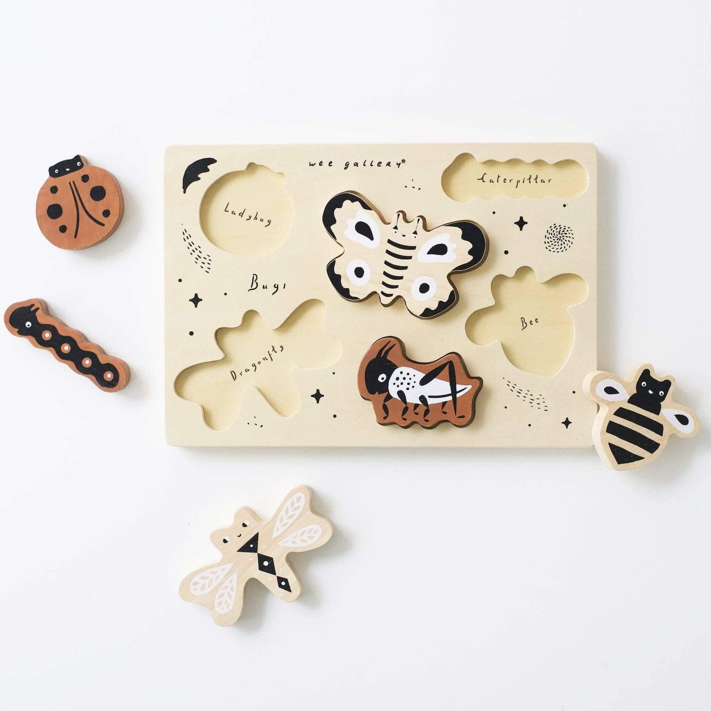 Wooden Tray Toddler Puzzle - Bugs