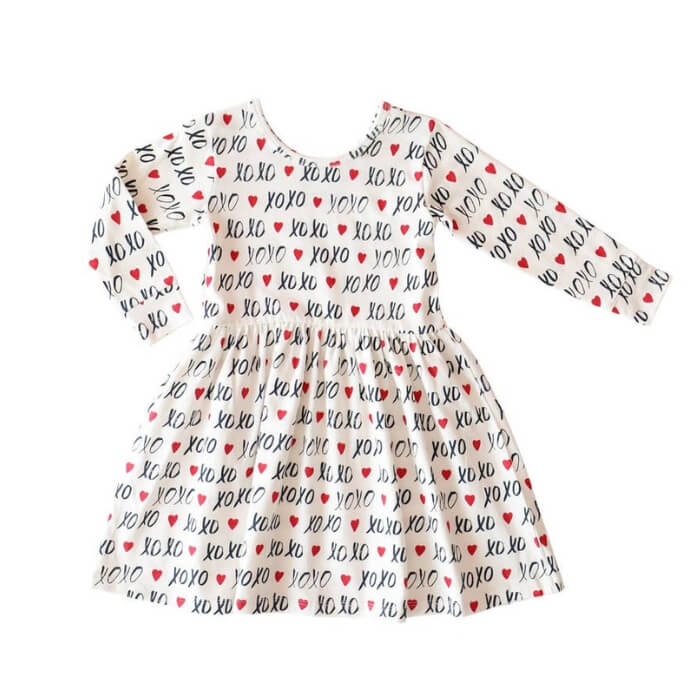 Organic Toddler Dress - XOXO