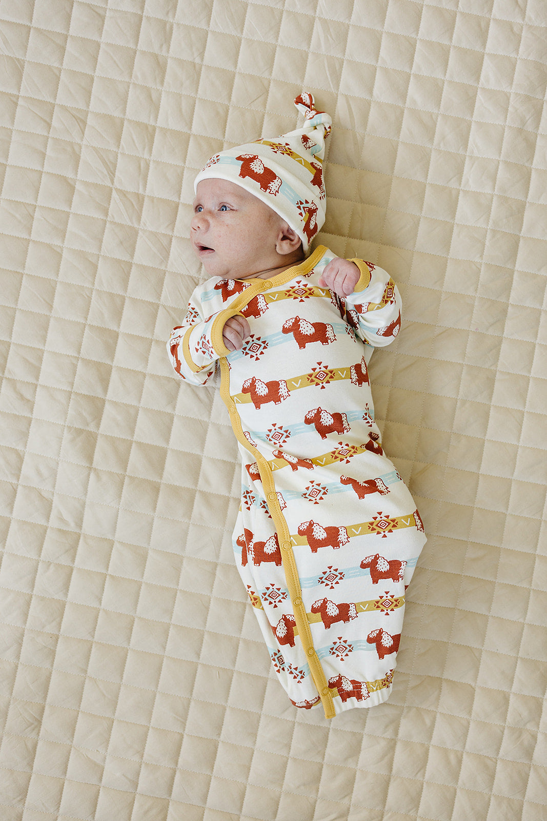 Organic Cotton Baby Sleep Gown - Aztec Pony