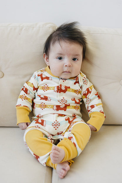 Organic Baby Romper - Aztec Pony