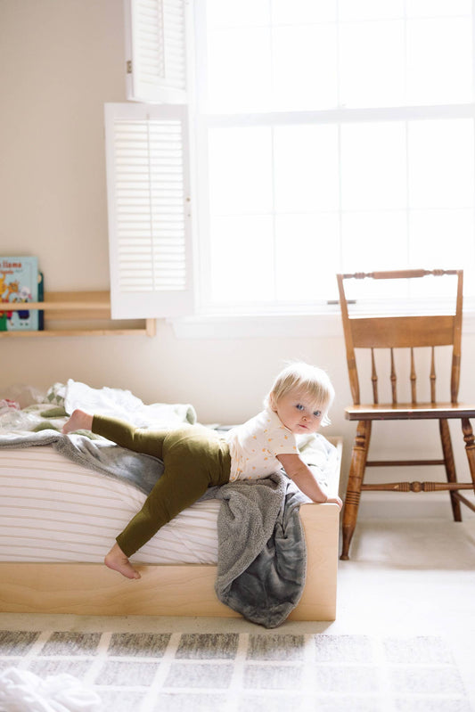 Organic Green Leggings for Toddler & Kids
