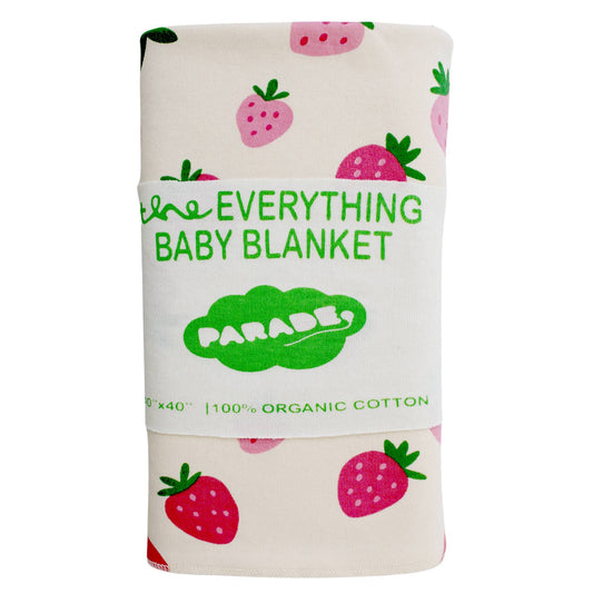 Everything Organic Baby Blanket - Strawberries