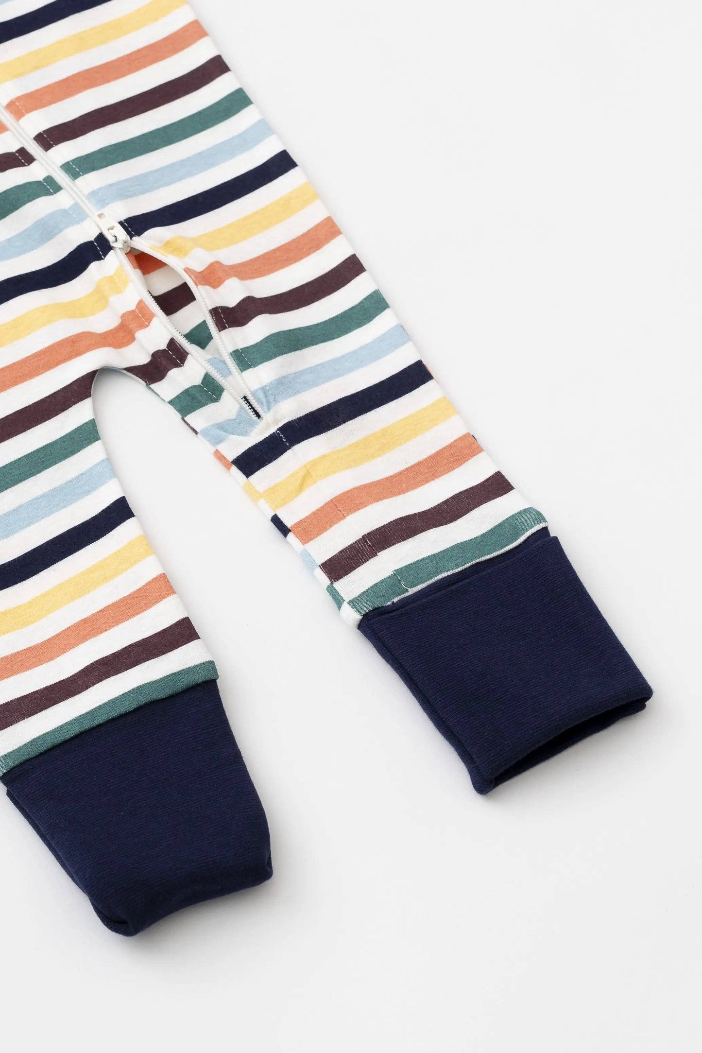 Organic Baby Footless Romper - Fall Stripes