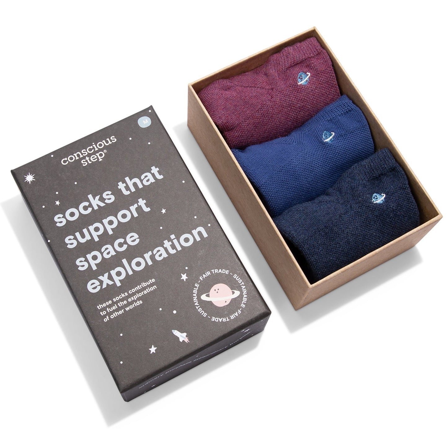 Adult Socks that Support Space Exploration