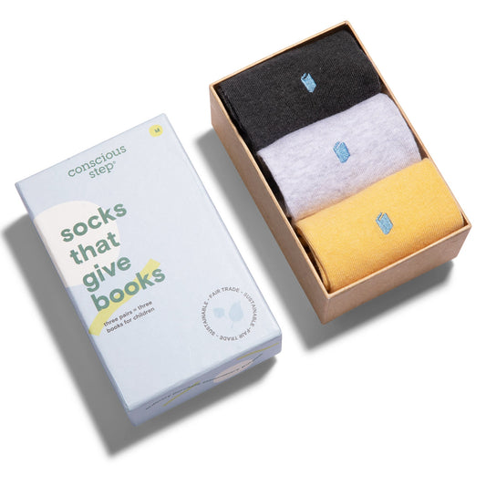 Adult Socks that Give Books