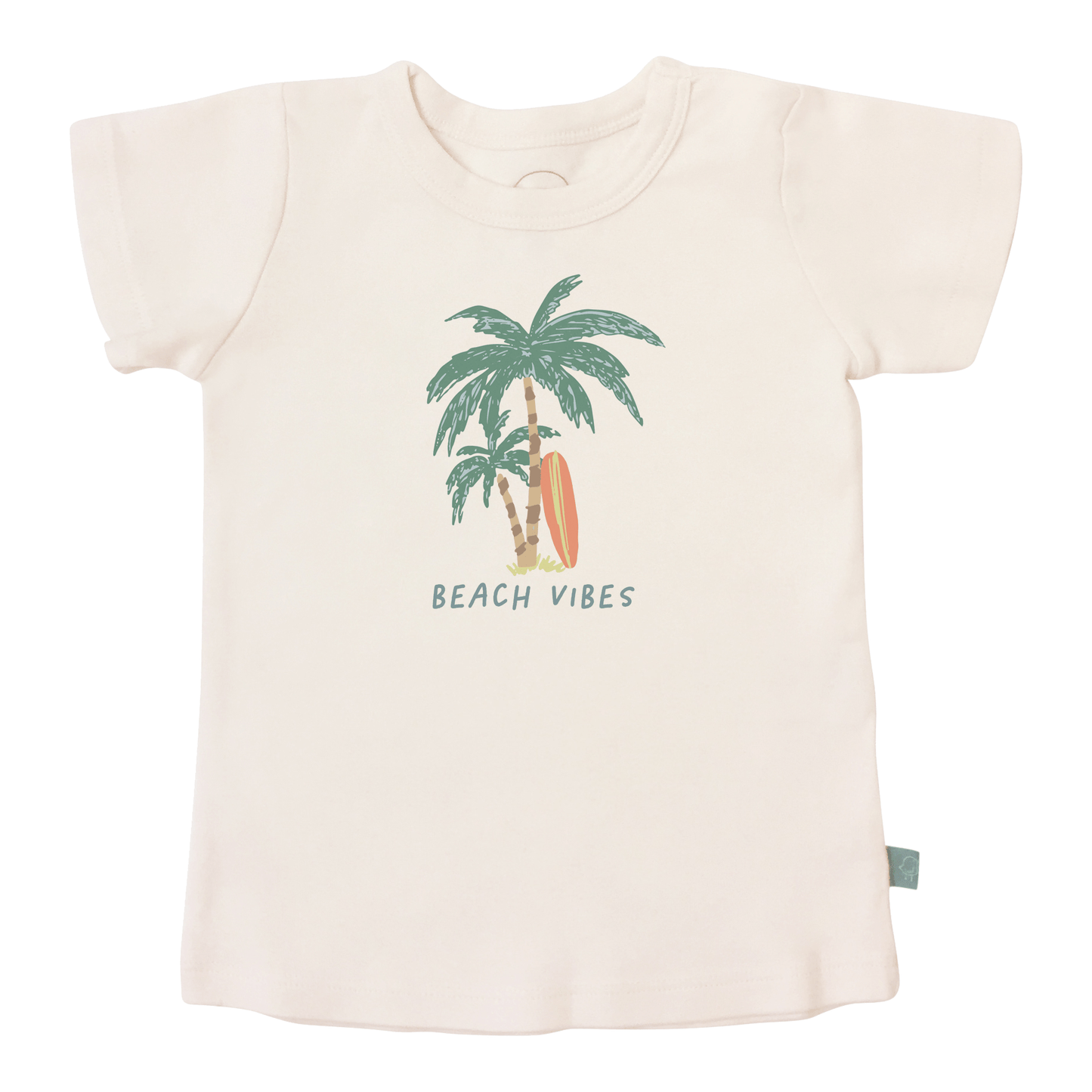 Organic Toddler Graphic Tee - Beach Vibes Palms