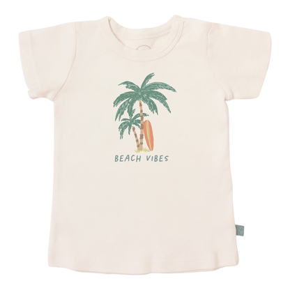 Organic Toddler Graphic Tee - Beach Vibes Palms