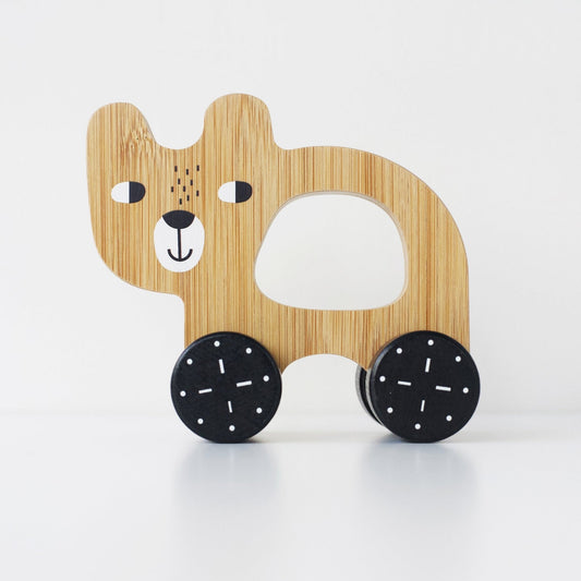 Wood Bear Push Toy
