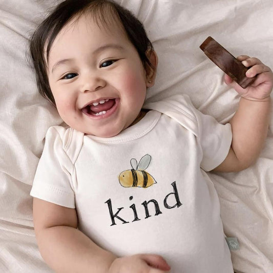 Organic Baby Graphic Bodysuit - Bee Kind