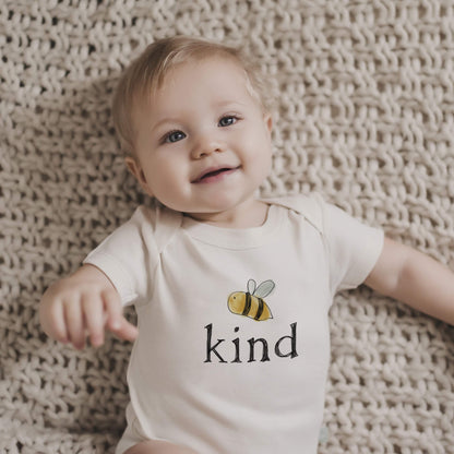 Organic Baby Graphic Bodysuit - Bee Kind