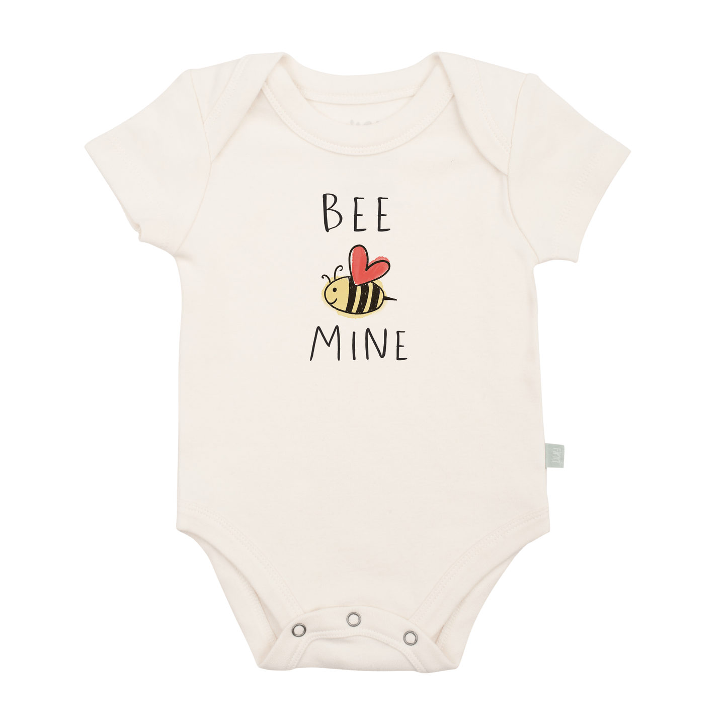 Organic Graphic Baby Bodysuit - Bee Mine