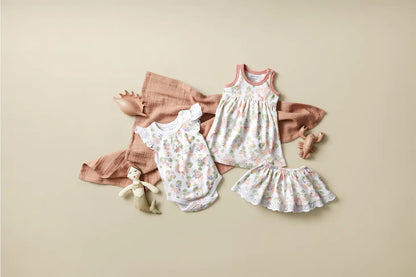 Organic Baby Bodysuit - Floral Lace