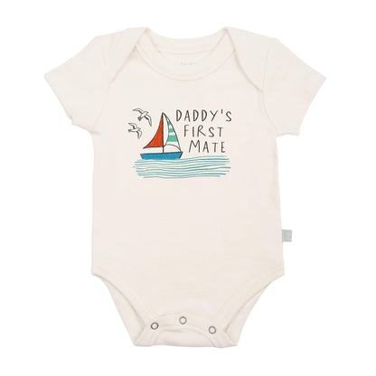 Organic Baby Graphic Bodysuit - Daddy's First Mate