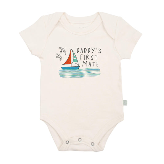 Organic Baby Graphic Bodysuit - Daddy's First Mate