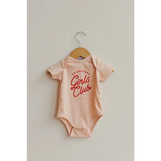 Organic Baby Girl Pink Bodysuit - Brave Girls Club