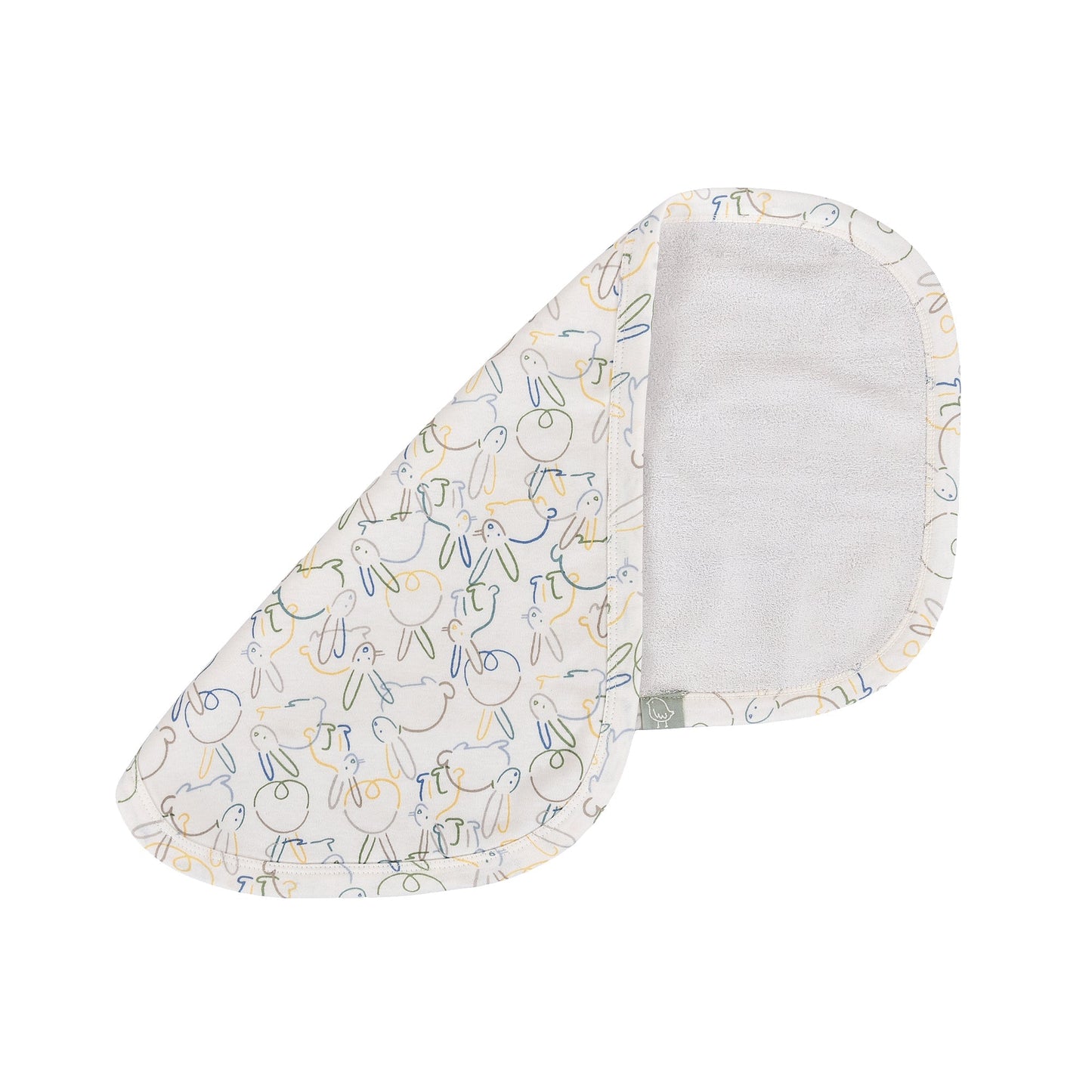 Organic Baby Burp Cloth - Bunnies