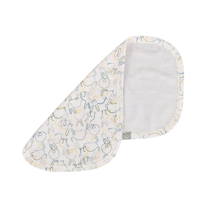 Organic Baby Burp Cloth - Bunnies