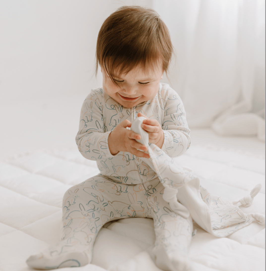 Organic Baby Footie - Bunnies