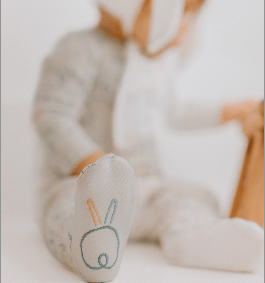 Organic Baby Footie - Bunnies