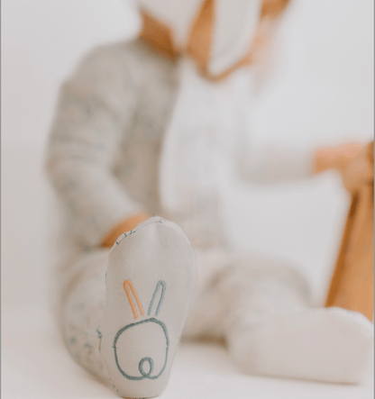 Organic Baby Footie - Bunnies