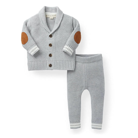 Baby Boy Cardigan and Sweater Legging Set