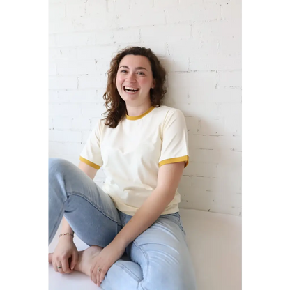 Organic Women's Ringer T-Shirt - Mustard