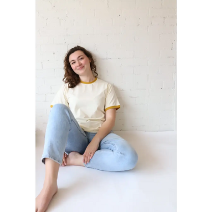 Organic Women's Ringer T-Shirt - Mustard