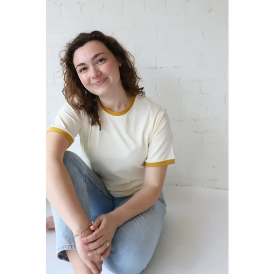 Organic Women's Ringer T-Shirt - Mustard