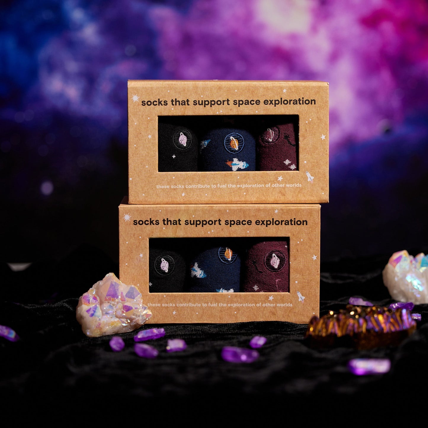 Adult Socks That Support Space Exploration Gift Box
