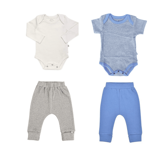 Organic Colorblock Baby Gift Set - Periwinkle