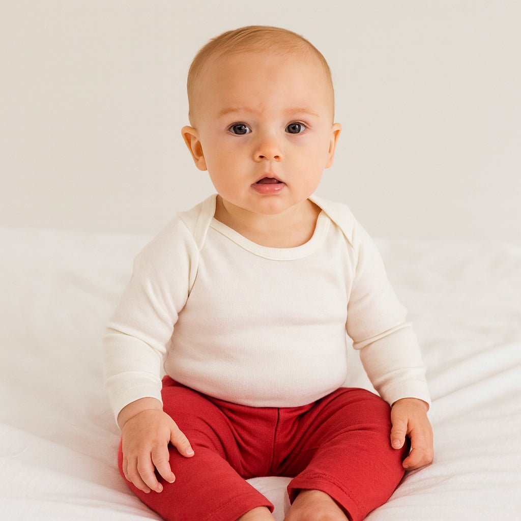 Organic Baby Comfy Pant - Cherry Red