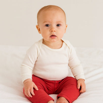 Organic Baby Comfy Pant - Cherry Red