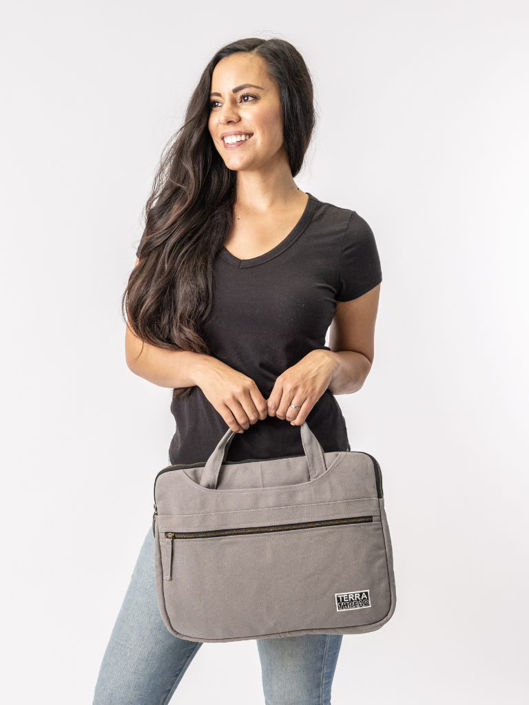 Organic Cotton Hasta Laptop Sleeve with Handles