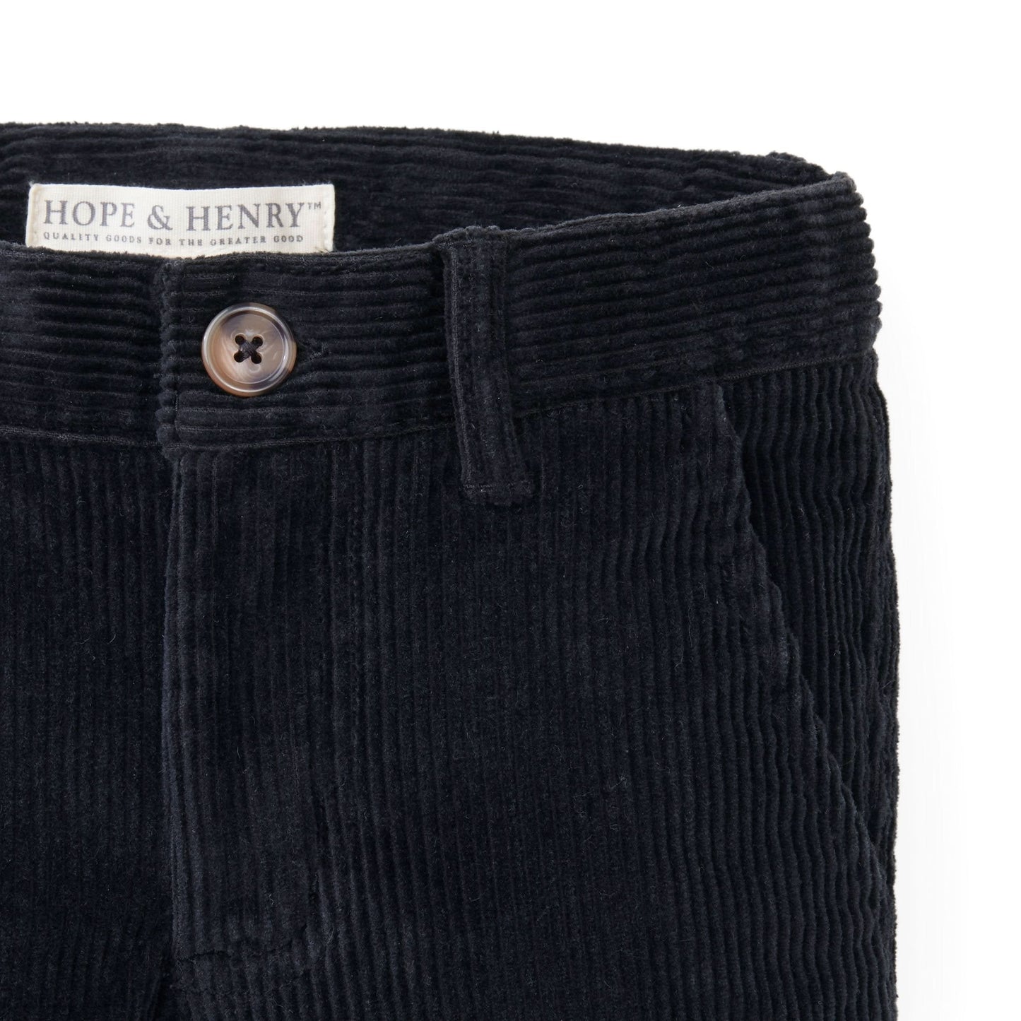 Boys Organic Corduroy Pant - Black