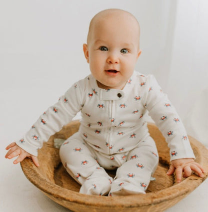 Organic Baby Footie - Crab