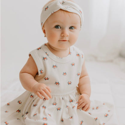 Organic Tank Twirl Dress - Crab