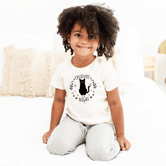 Organic Toddler Halloween Tee - Creature of the Night