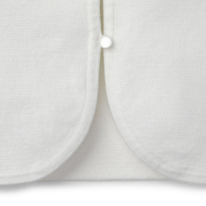 Organic Baby Girl Cropped Curved Hem Cardigan - White