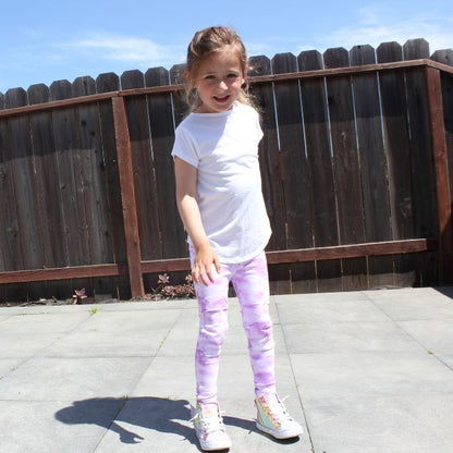 Organic Toddler Reinforced Knee Leggings - Lilac Cloud