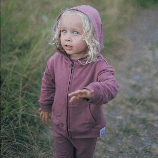 Organic Baby / Toddler Zip Up Hoodie - Rose