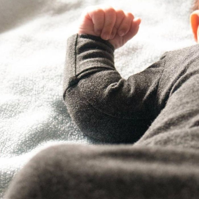 Knotted Baby Sleep Gown - Charcoal