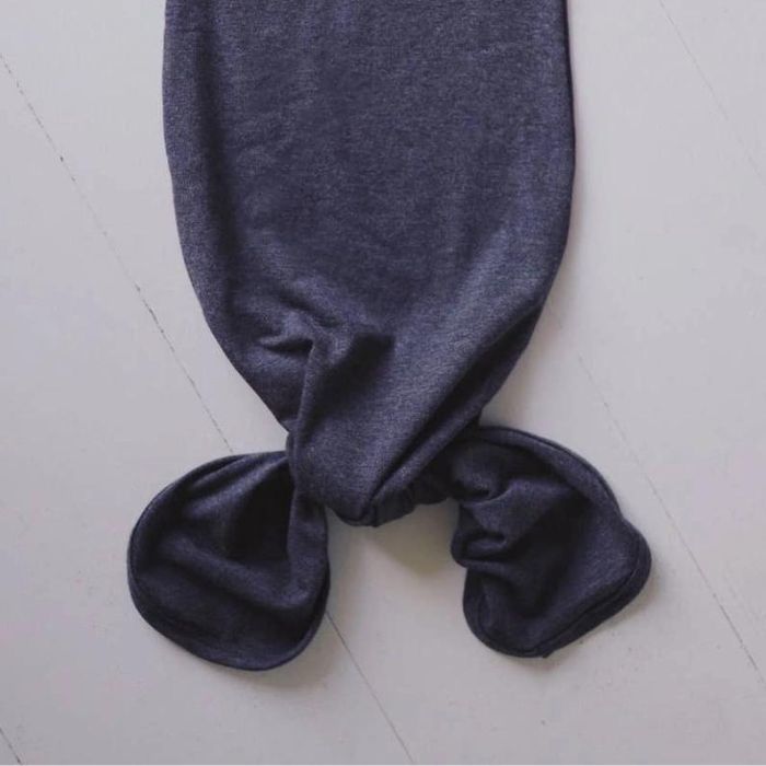 Knotted Baby Sleep Gown - Charcoal