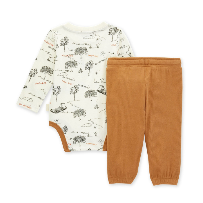 Organic Baby Outfit / Bodysuit & Pant Set - Little Wanderer