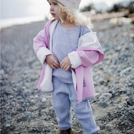 Organic Toddler Waffle Pant - Light Gray