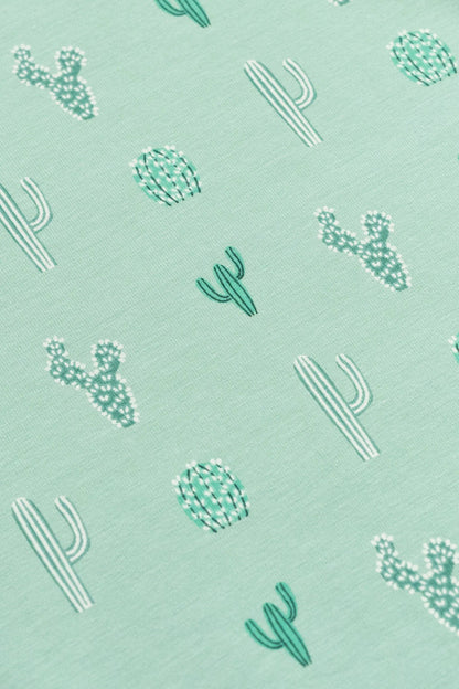 Organic Baby Sleeper - Green Cactus