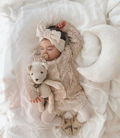 Organic Wool Hand-Knit Buddy - Alfred the Bear
