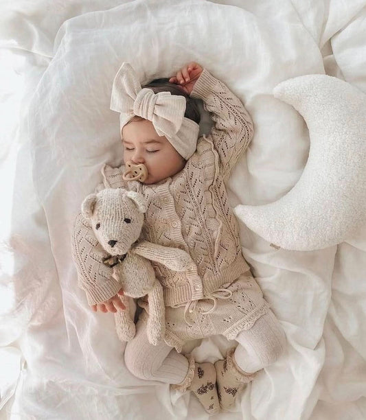 Organic Wool Hand-Knit Buddy - Alfred the Bear