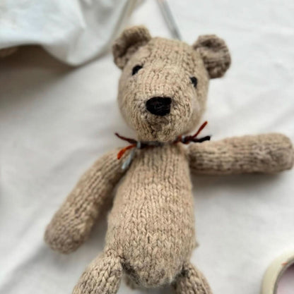 Organic Wool Hand-Knit Buddy - Alfred the Bear