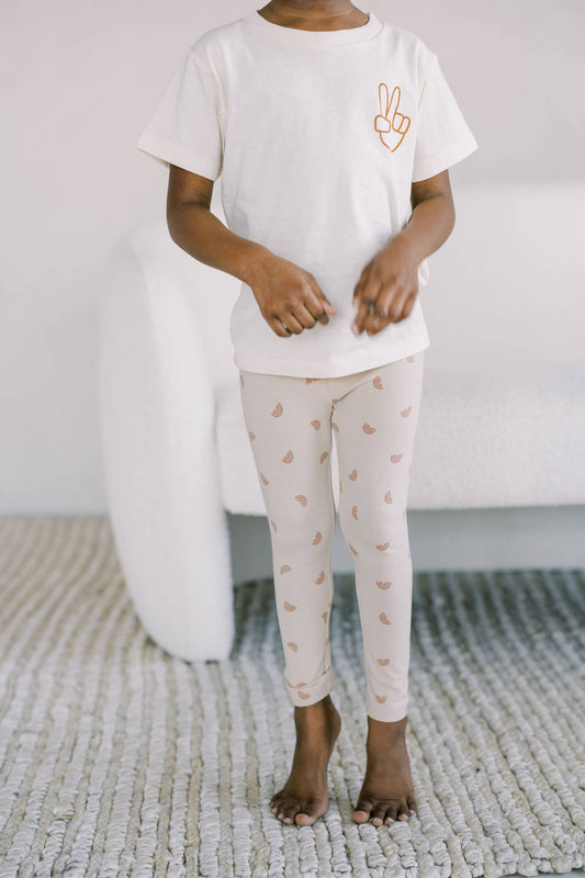 Organic Rainbow Print Leggings for Toddlers & Kids