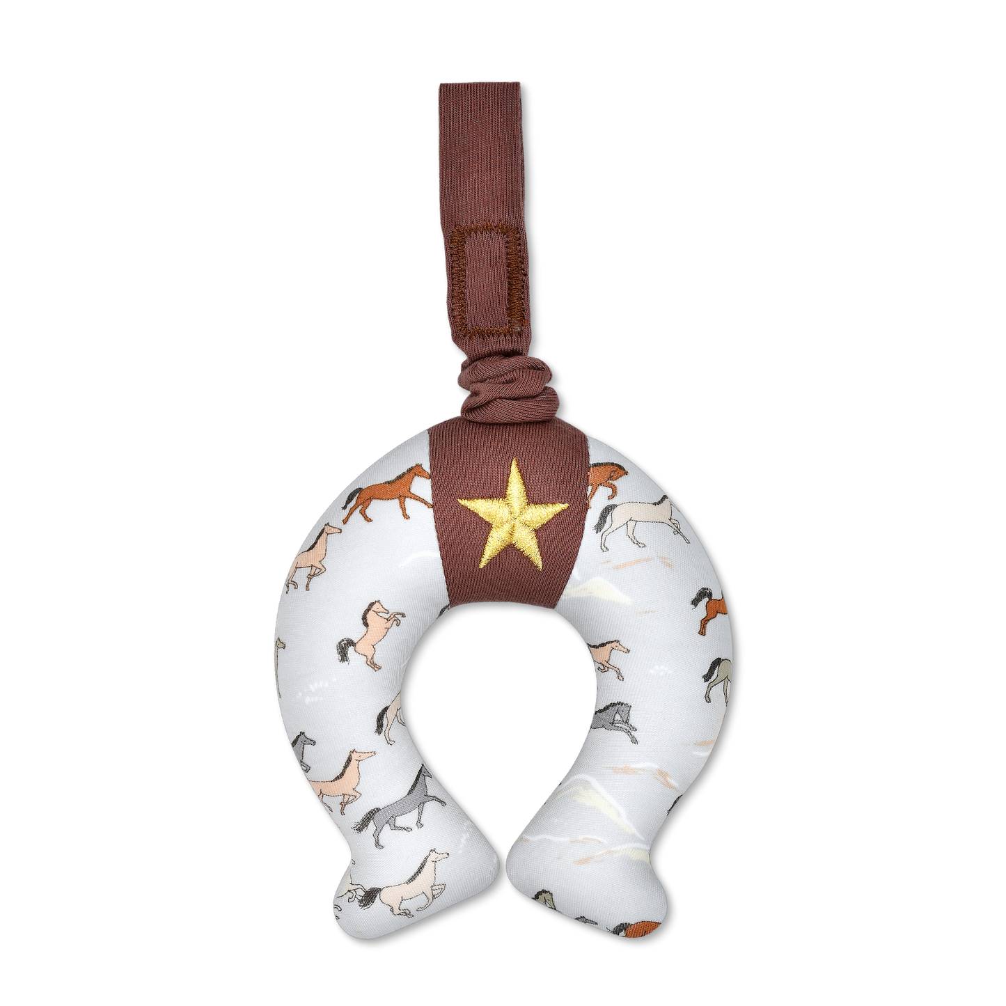 Organic Horseshoe Stroller Toy - Wild Horses